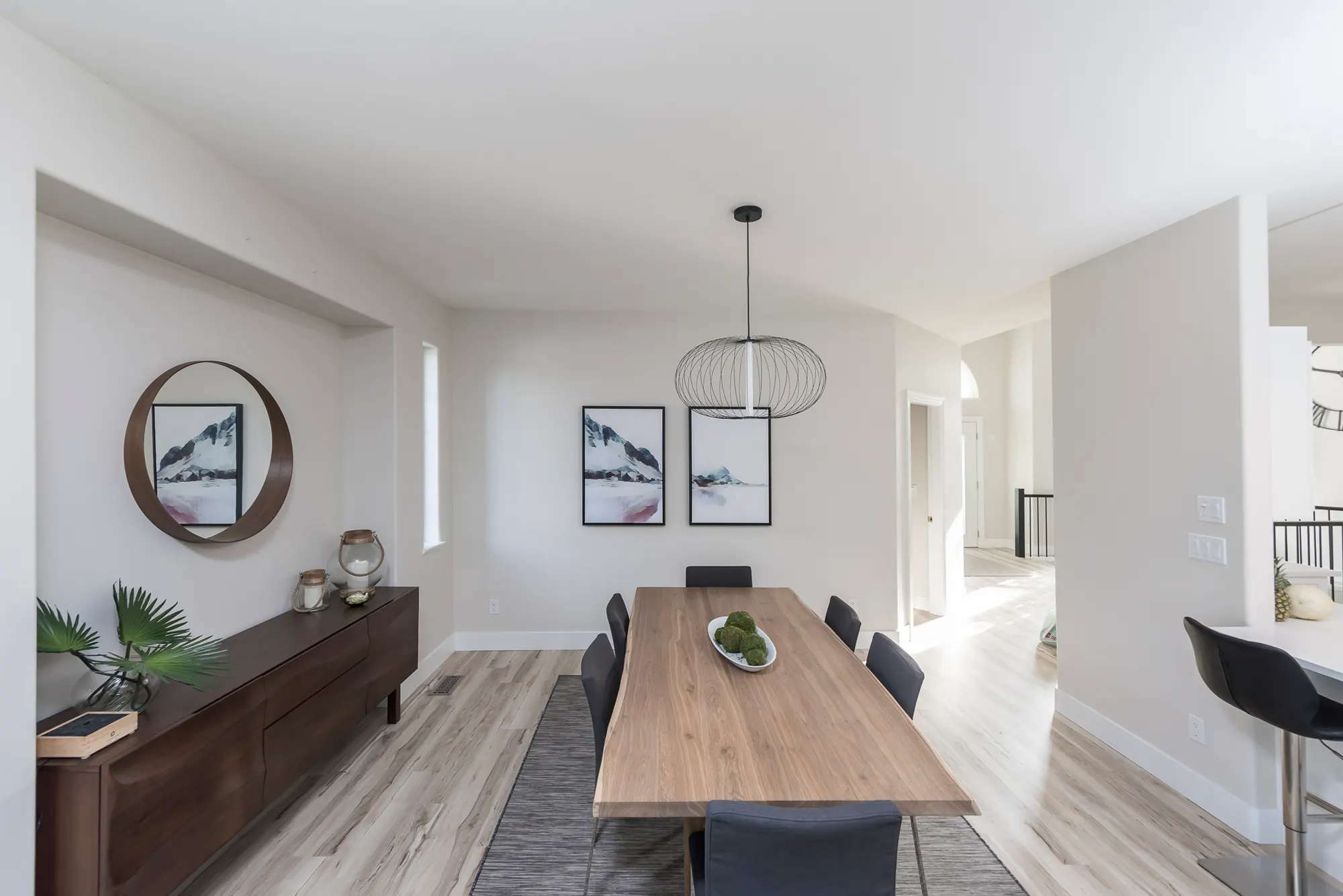 Renovated dining room at Elsie Place, Chilliwack, by Master Painting & Renovations