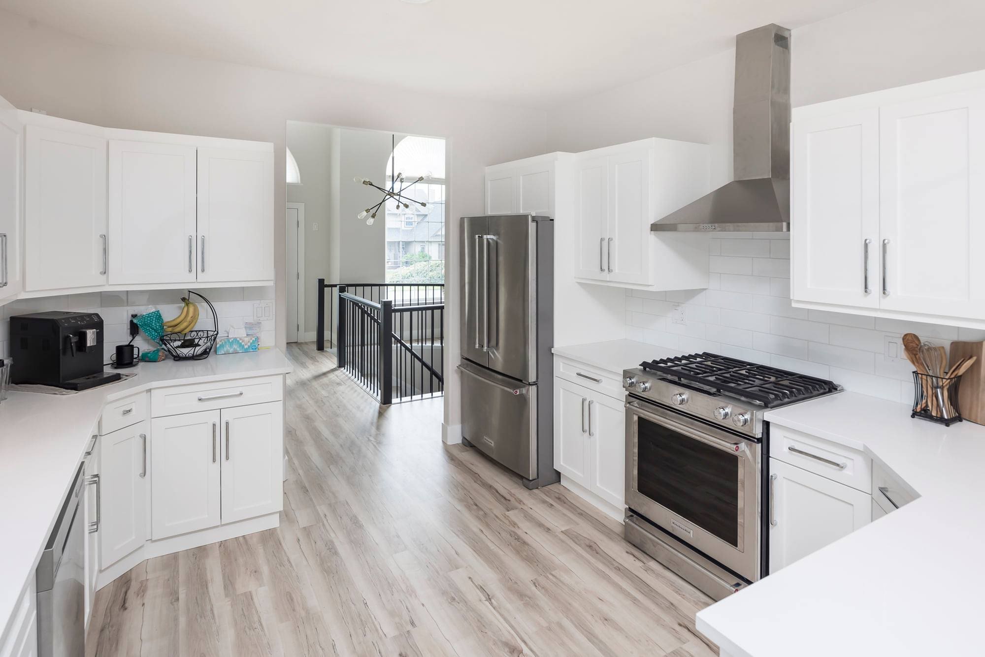 White kitchen transformation Fraser Valley