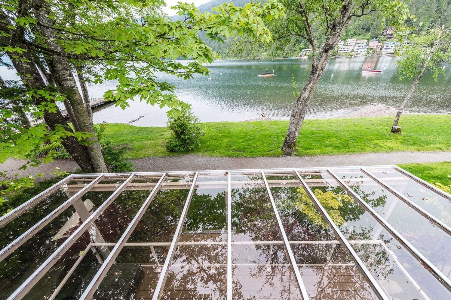 Lake dock sunset view Chilliwack BC