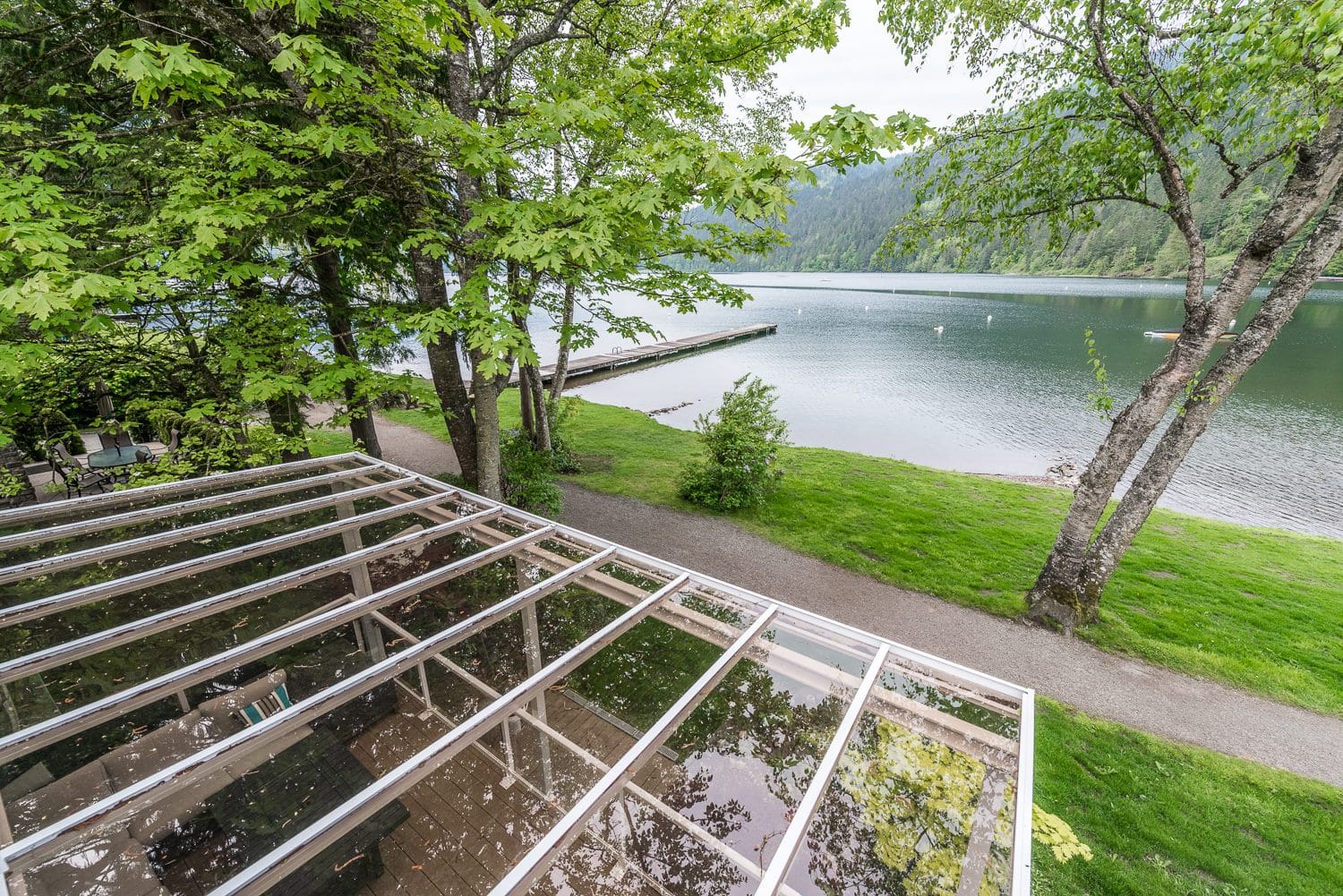 Lakefront dock view Chilliwack BC