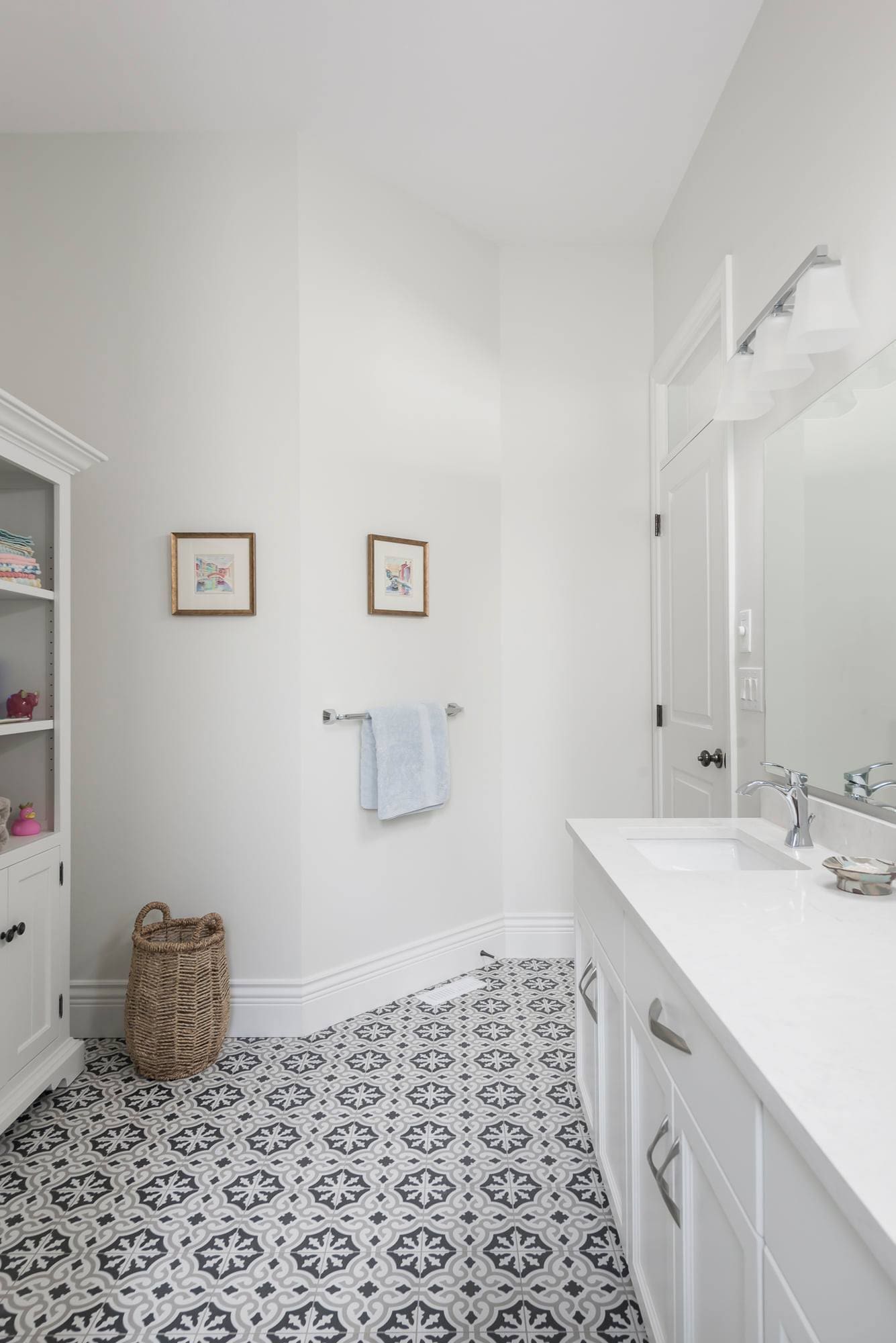 Custom bathroom floor tile Chilliwack