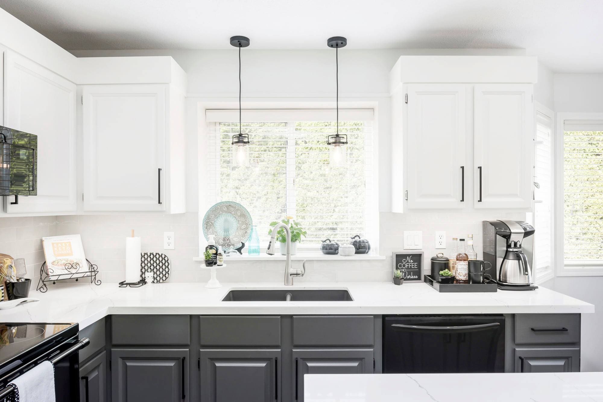 Kitchen remodel with modern lighting Fraser Valley