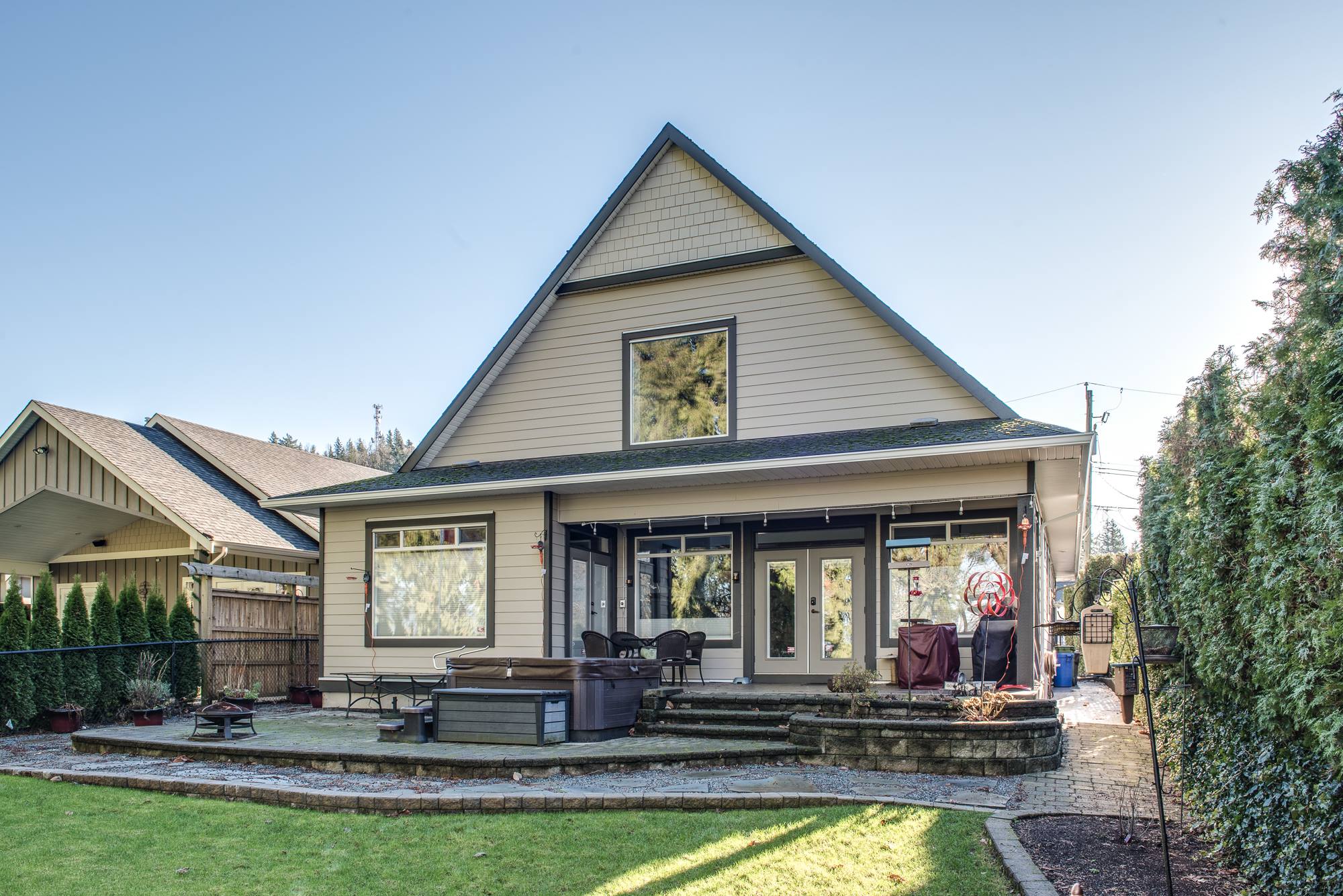 A-frame home hot tub Chilliwack BC