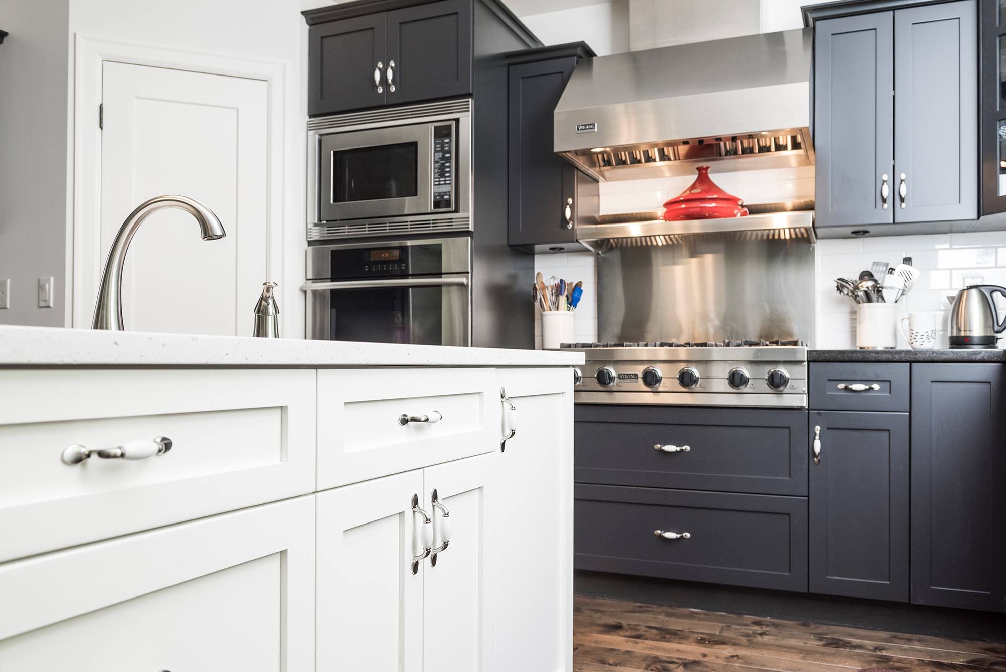 Professional kitchen with gas range