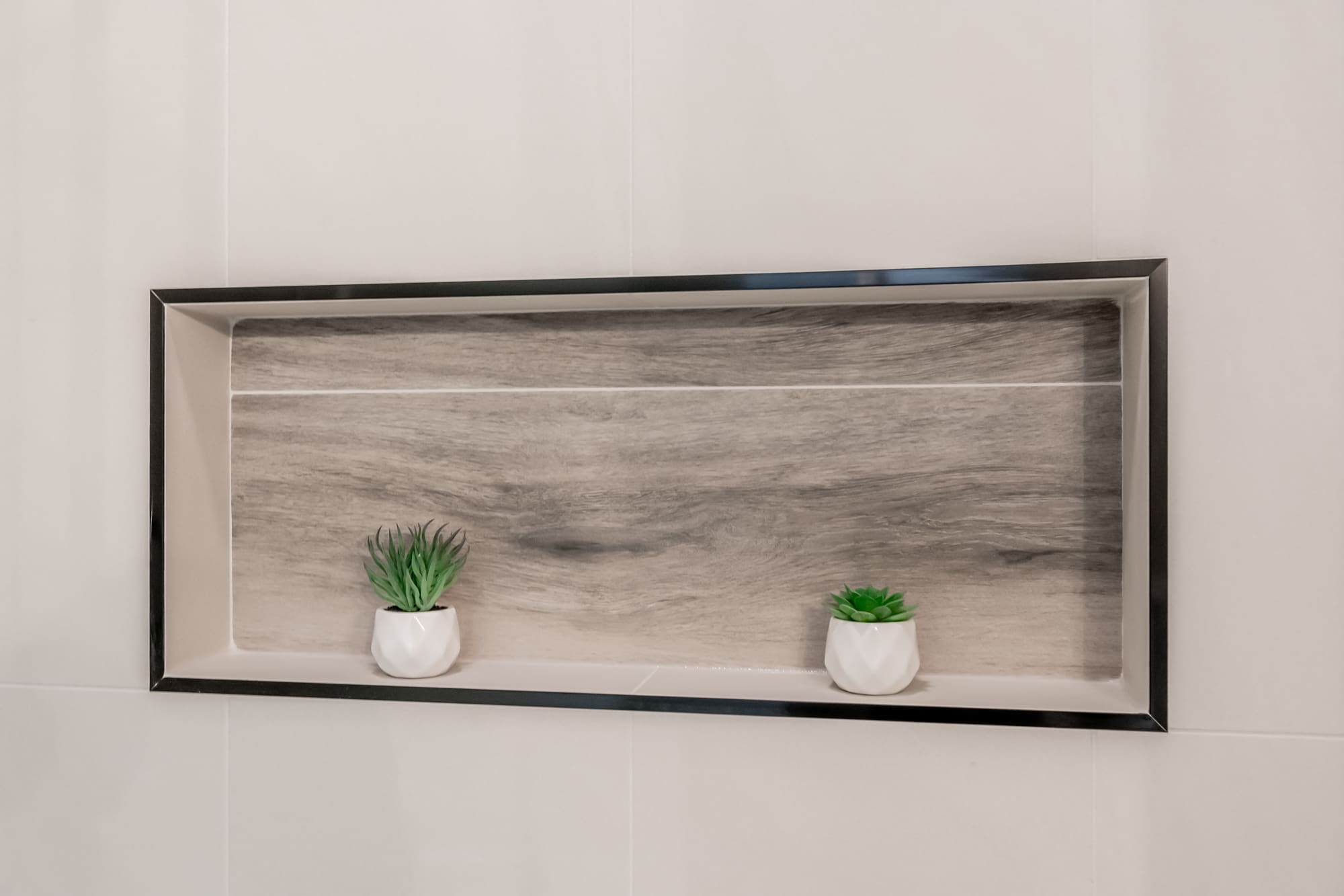 Shower niche tile detail Chilliwack BC