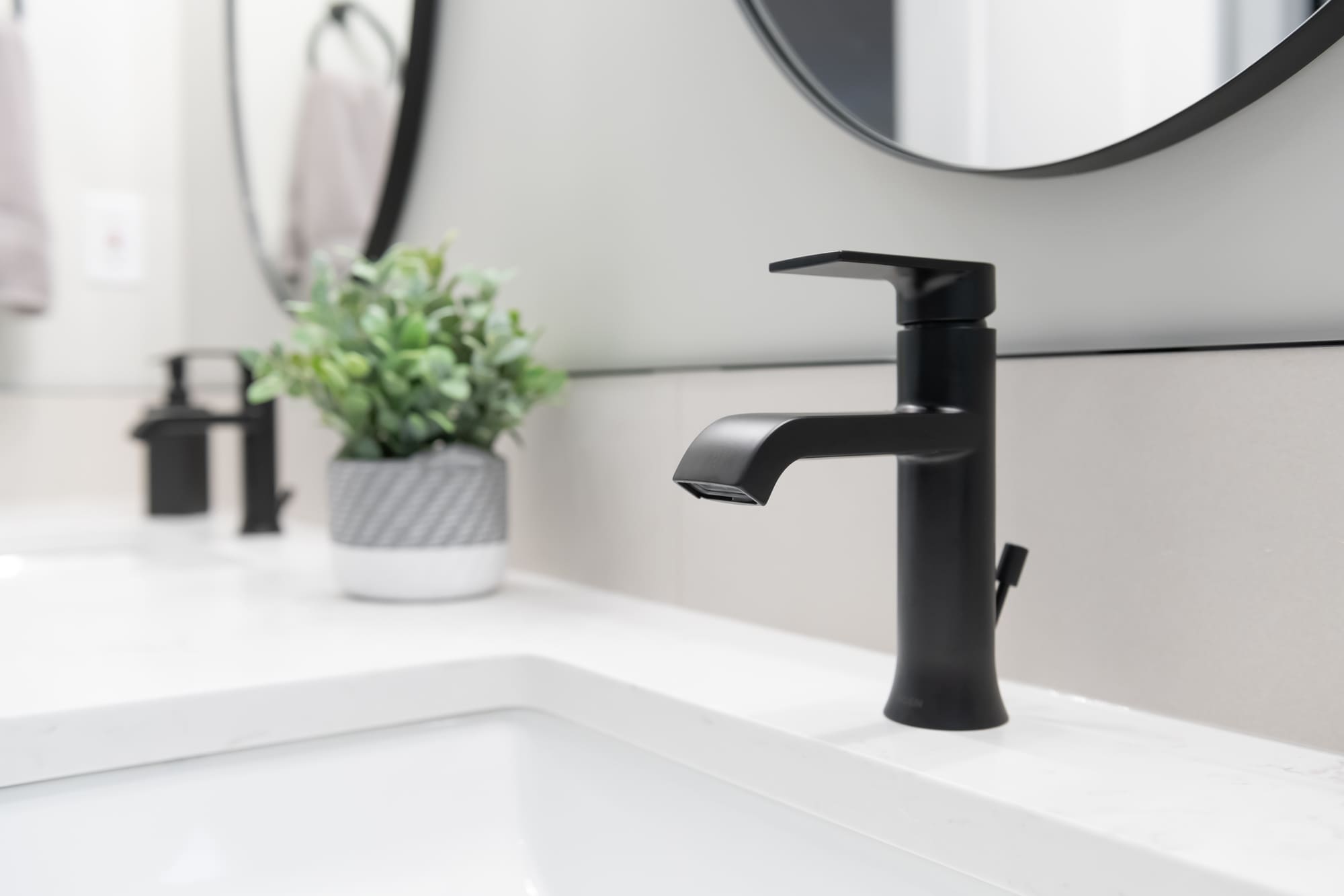 Black faucet detail Chilliwack BC