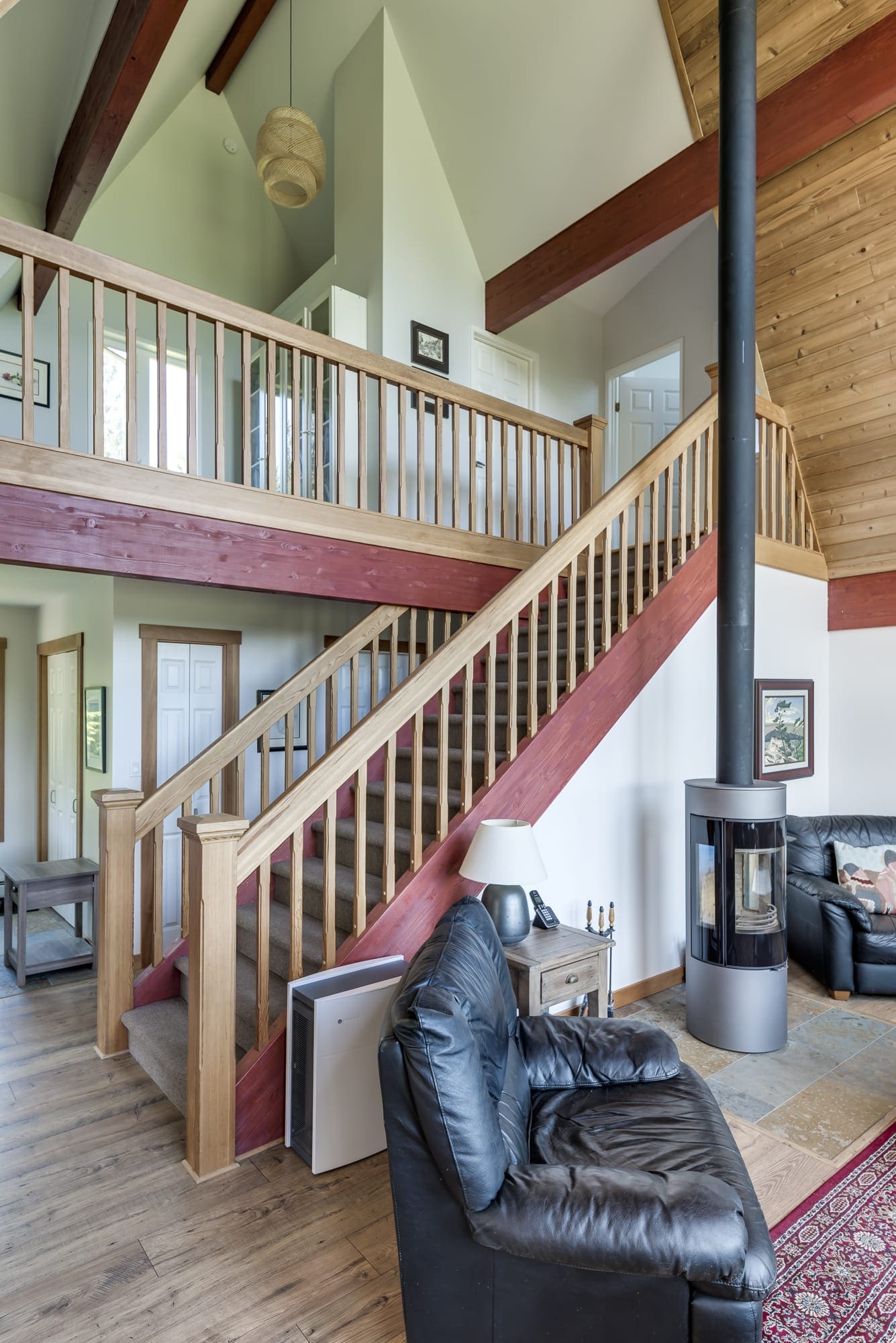 Custom wood staircase Chilliwack renovation