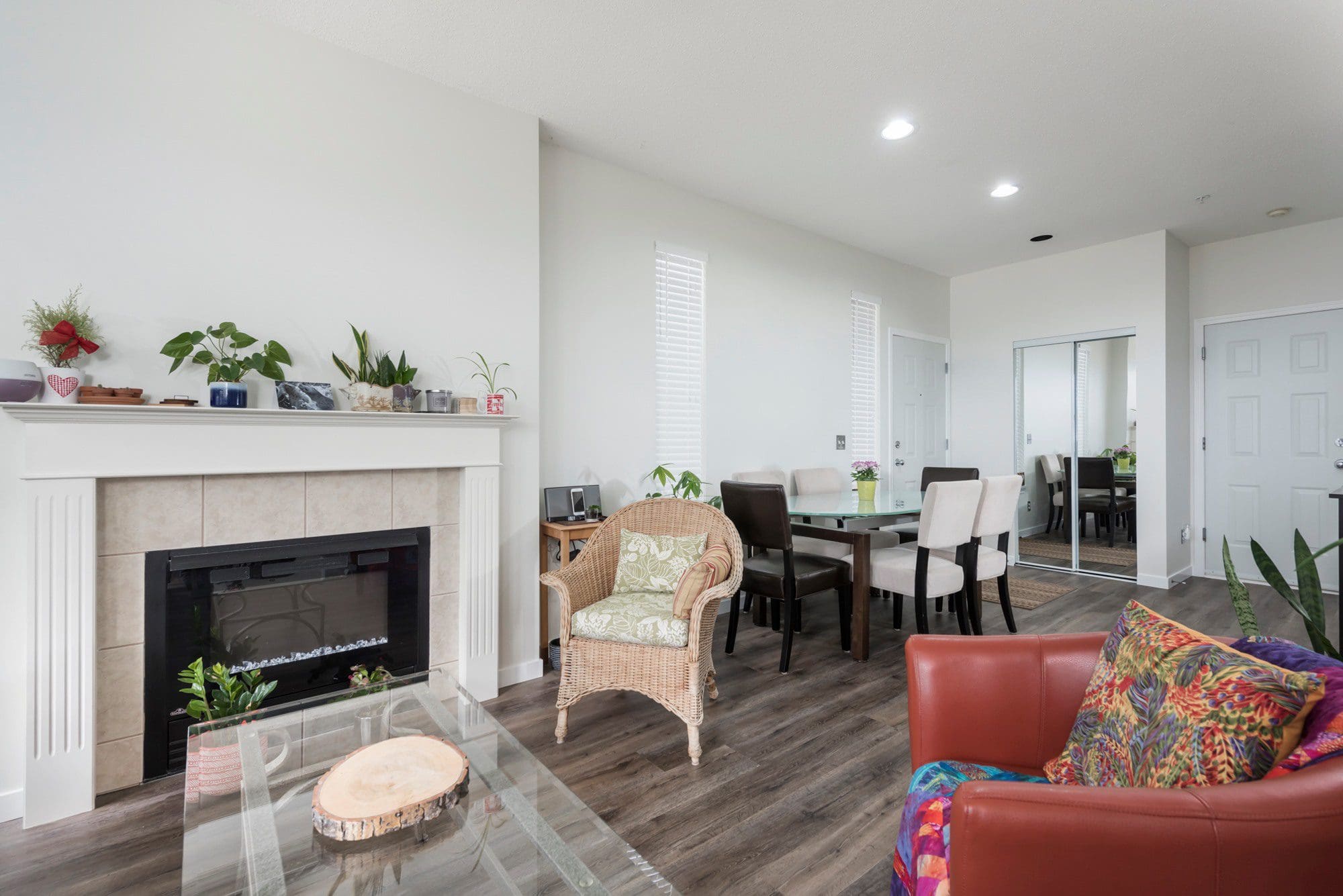 Luxury living space renovation with modern interior design, warm lighting, and premium finishes in a Fraser Valley home