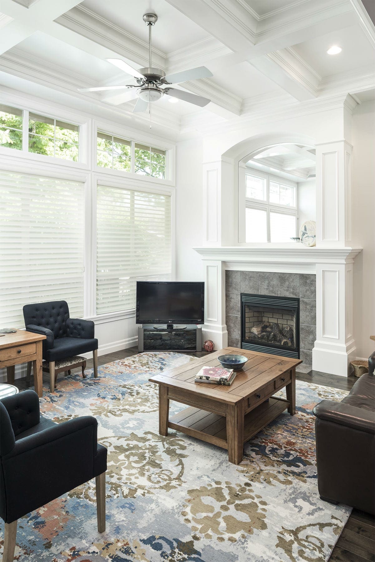 Living room fireplace Officers Row