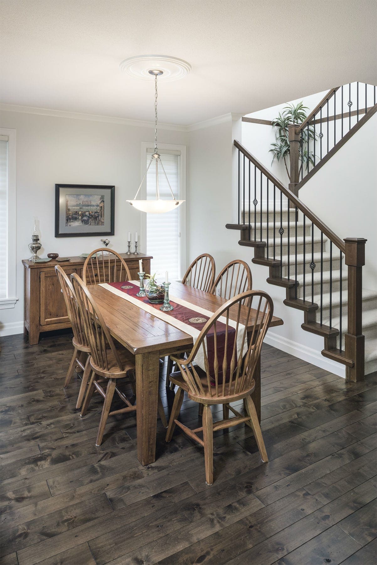 Dining stairs Officers Row Chilliwack