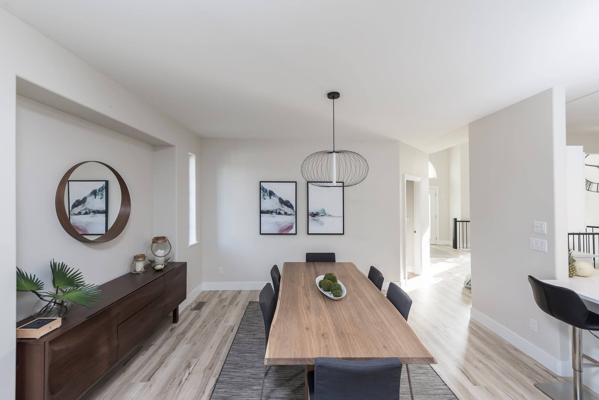 Modern wire chandelier dining Chilliwack BC