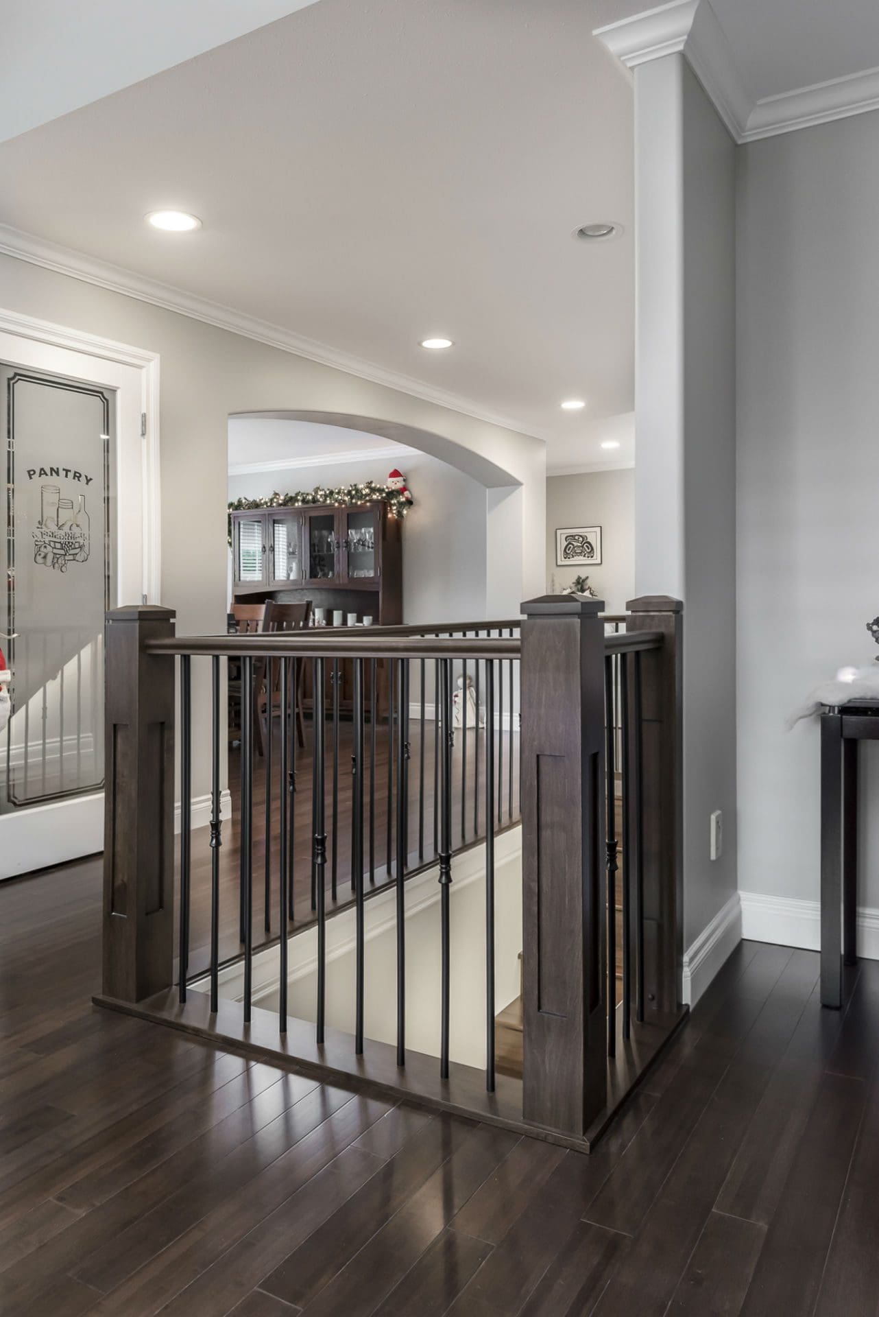 Staircase railing detail