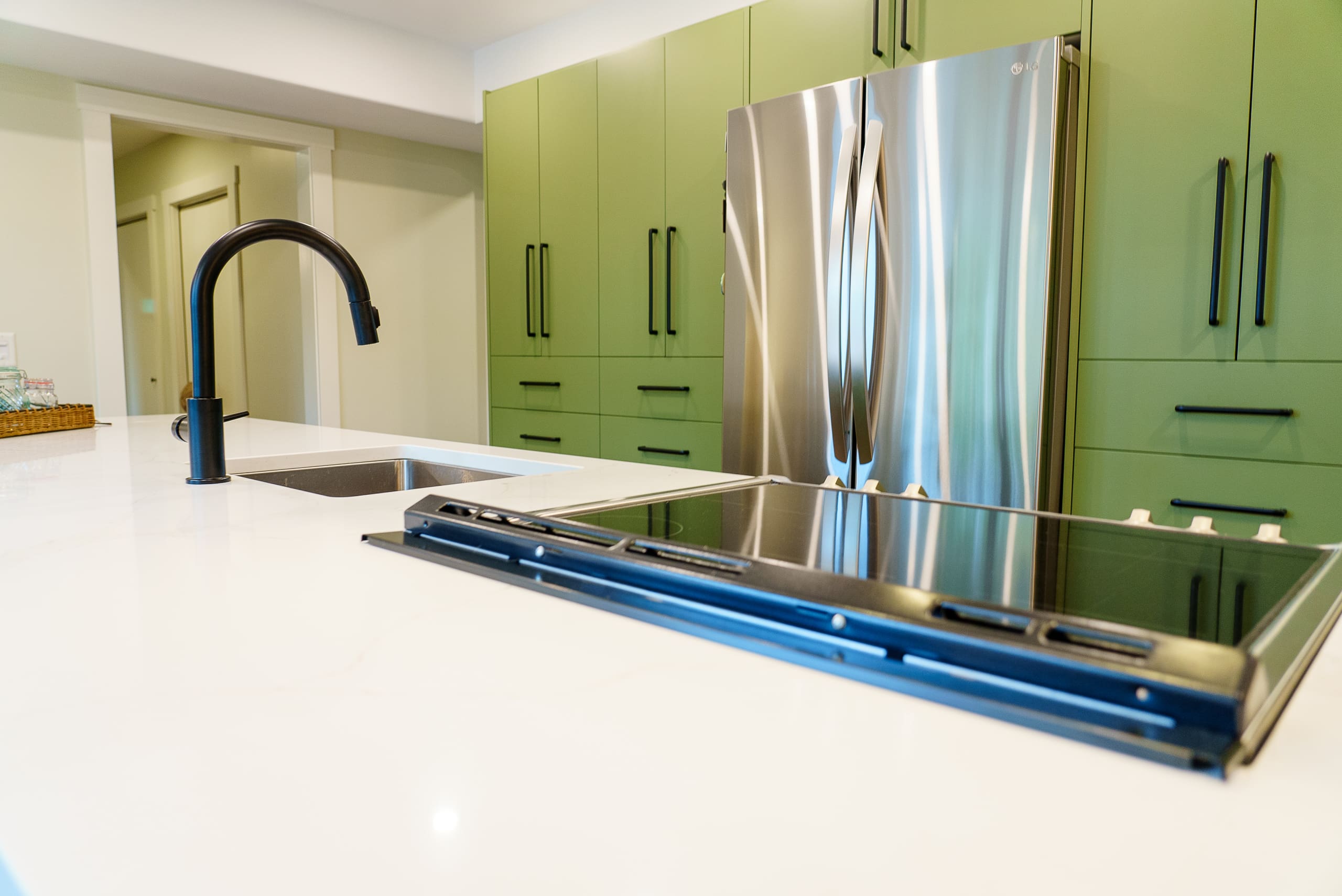 White shaker kitchen with quartz countertops Chilliwack