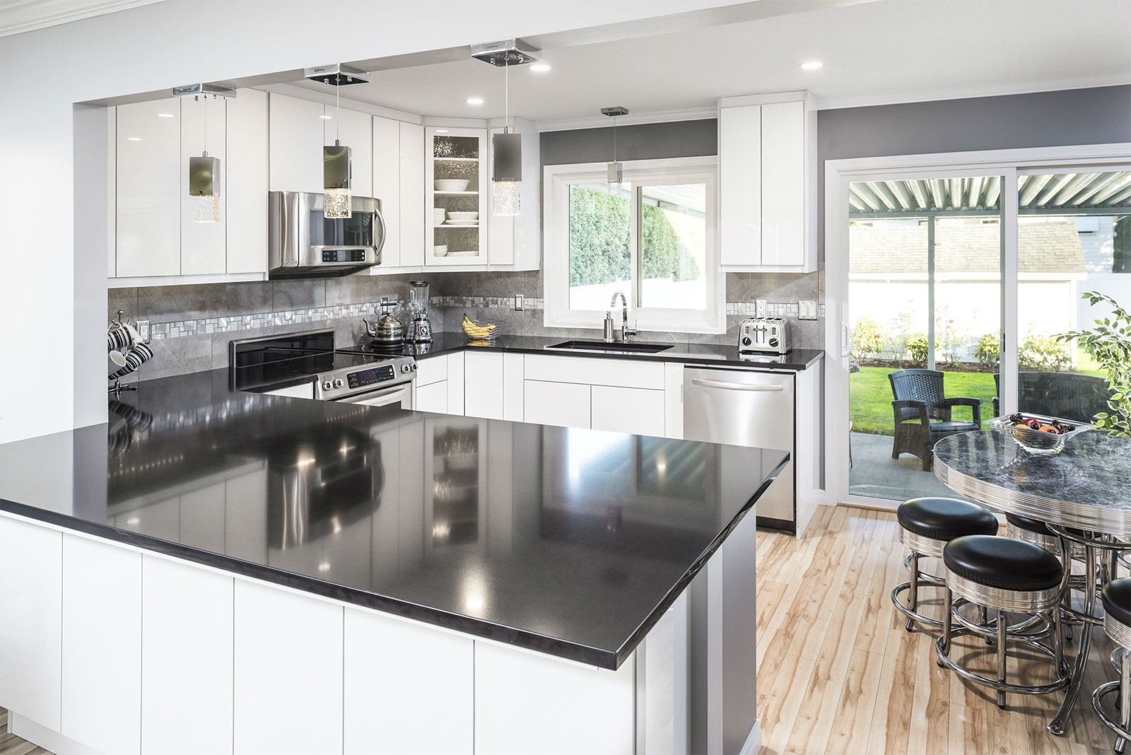 Eco-friendly kitchen renovation with sustainable materials and natural design elements in a Chilliwack home