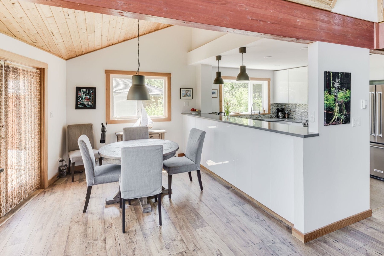 Modern kitchen renovation on Churchill Parkway featuring updated cabinetry, countertops, and contemporary design in Chilliwack