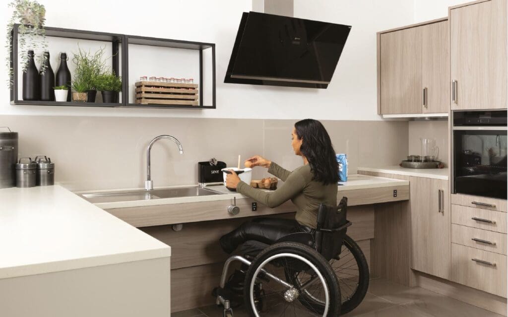 accessible kitchen, wheelchair friendly